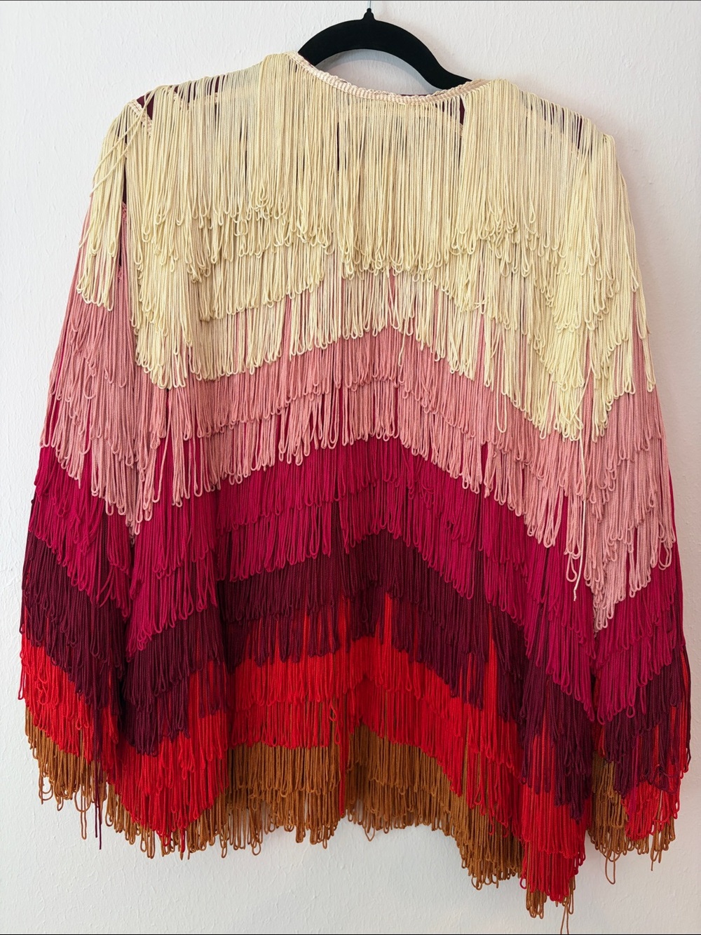 Vanessa Virginia Anthropologie Moran Ombré Fringe Jacket M